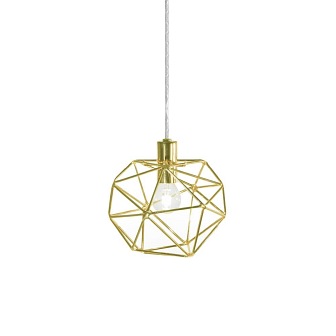 Mała lampa z drutu oprawka z kablem Diamond złota